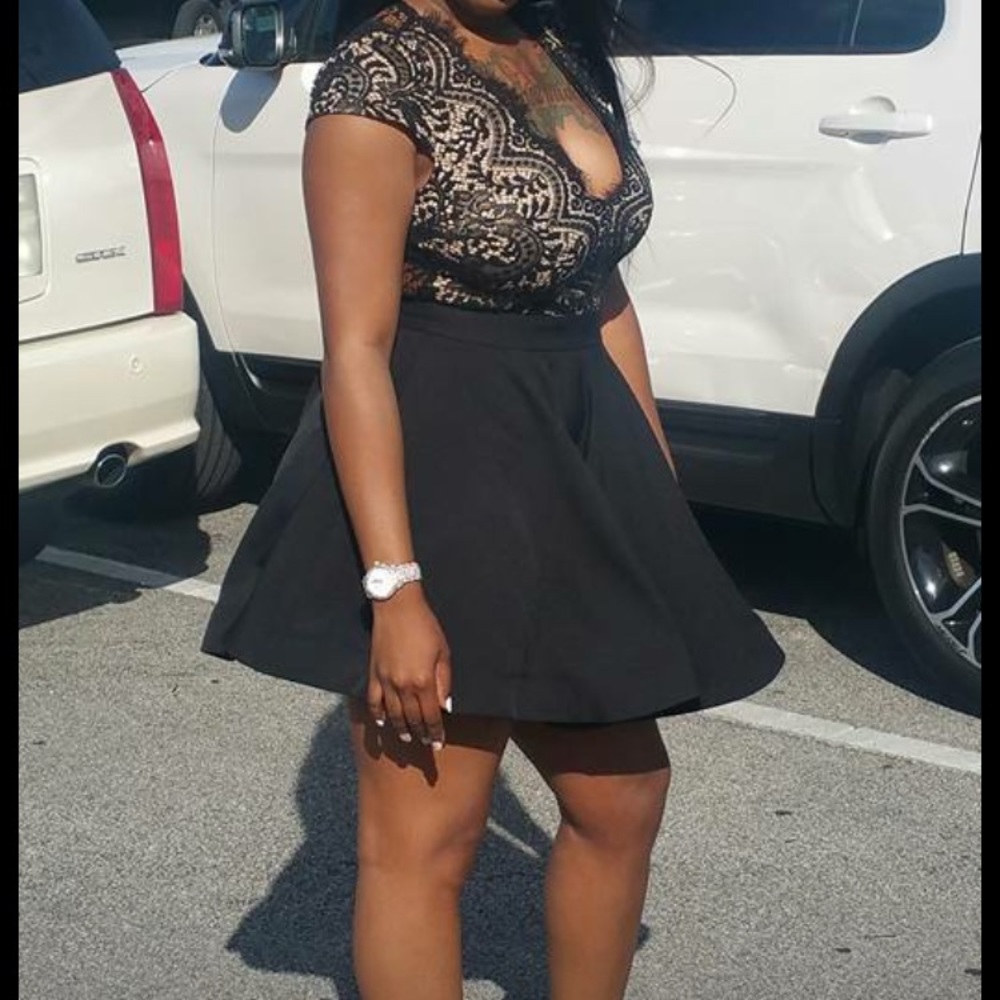 Lace black dress